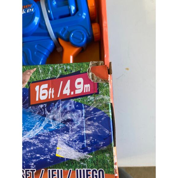 NERF Super Soaker Blast Water Slide 16 Ft Outdoor Slide Extra Water Blaster - Picture 4 of 4